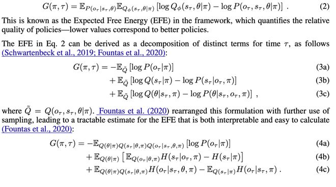 用于延迟和长时域环境的深度主动推理智能体(图2)